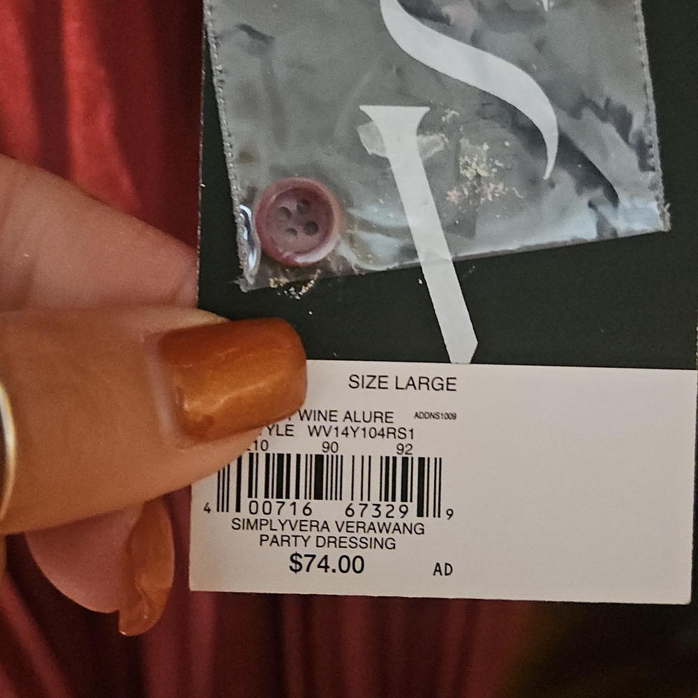 Simply Vera Vera Wang Party Dress - Wine
